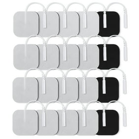 TENS Unit Replacement Pads 20 Pack 2mm Electrode Patches for Electrotherapy, Reusable Self-Adhesive Electrodes Pads, White