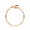 thumbnail image 2 of ANGARA Natural Solitaire Tanzanite Infinity Knot Ring in 14K Rose Gold for Women (Size-4mm) | December Birthstone, Birthday, Anniversary, Jewelry Gift for Women | Natural Tanzanite Ring, 2 of 9