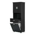 thumbnail image 6 of GDF Studio 69.9" Tall Bathroom Storage Cabinet with Tilt-Out Laundry Basket, 2 Doors, 2 Shelves and 1 Drawer, Black, 6 of 8