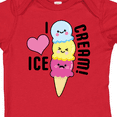 thumbnail image 4 of Inktastic I Love Ice Cream with Cute Ice Cream Cone Boys or Girls Baby Bodysuit, 4 of 5