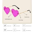 thumbnail image 4 of Sonducket Gafas de sol en forma de corazón Senderismo Viajes Gafas de protección solar Fiesta Banquete Gafas Gafas plegables Regalo Oro Azul Type3 NO3, 4 of 6