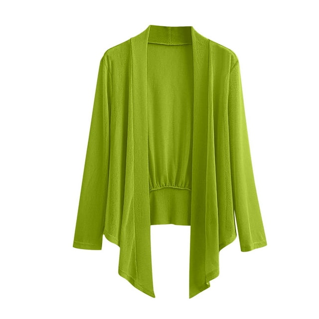 AherBiu Cardigan Grande Taille pour Femmes Léger à devant Ouvert Cardigans Drapés Décontractés Cache-Maillot Boléros