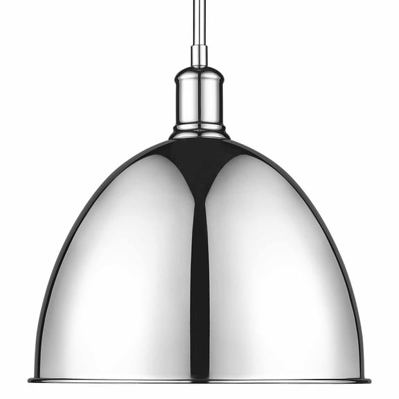 1 Light Pendant In Industrial Style-12.5 Inches Tall And 12.5 Inches Wide-Chrome Finish Z-Lite 4500P12-Ch