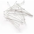 thumbnail image 1 of 20 Pcs Têtes de Boule en Acier Inoxydable 304 Résistantes, Épingles à Cheveux en Métal pour Fabrication de Bijoux, Longues Pointes pour Bricolage, Boucles d'Oreilles, Bracelets, Colliers, Pendentifs, Fournitures 40x0.7mm : 2mm, 1 of 2