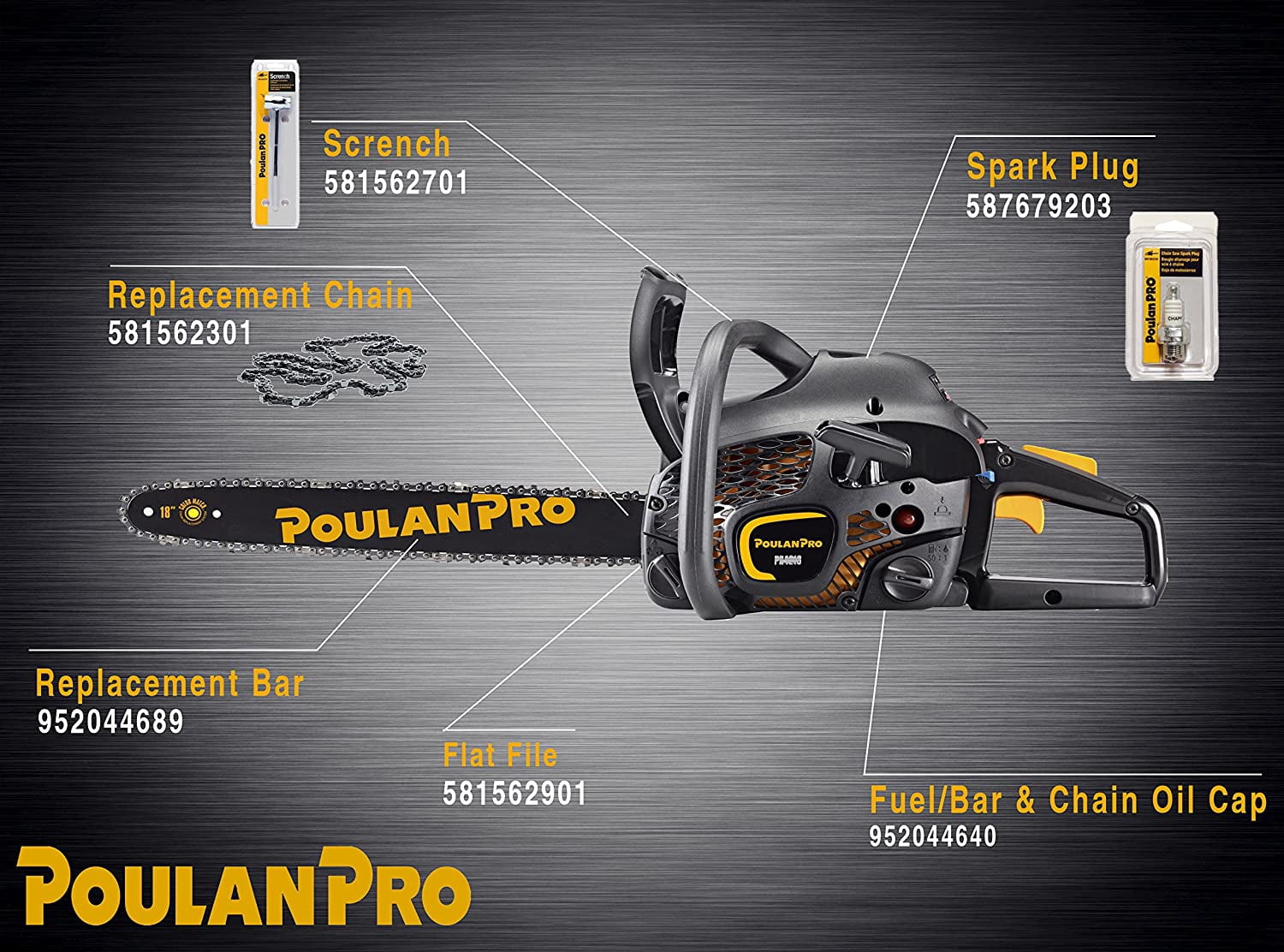 Poulan Pro PR4218 18 in. 42cc 2-Cycle Gas Chainsaw