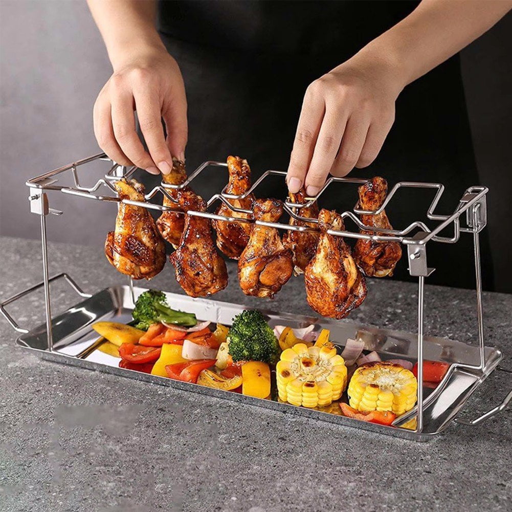 Yvsxxv Stainless Steel Griddle Plate Rectangle Griddle Plancha with Handles for Most BBQ Gas Grills and Charcoal Grills