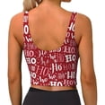 thumbnail image 3 of Haiem Ho Funny Christmas Pattern Womens Sports Bra - U Neck Padded Low Impact Yoga Bra Workout Crop Top Gym Moisture-Wicking Workout Vest -X-Large, 3 of 9