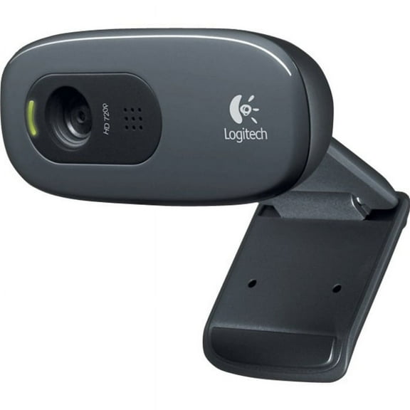 Logitech C270 Webcam, Black, USB 2.0