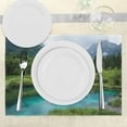 thumbnail image 3 of Ambesonne Landscape Place Mats Set of 4, Zelenci Pond Slovenia, Standard Size, Green Aqua, 3 of 6