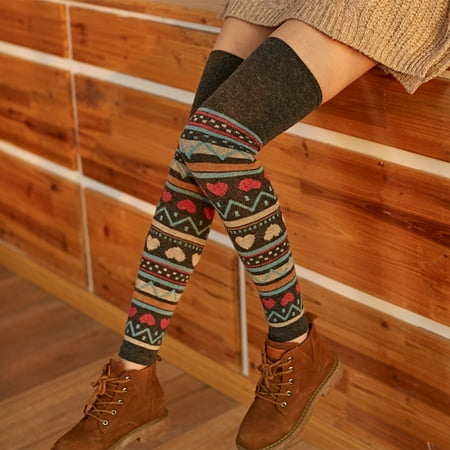 

QWANG Girls Ladies Women Thigh High OVER the KNEE Socks Long Solid Stockings Warm