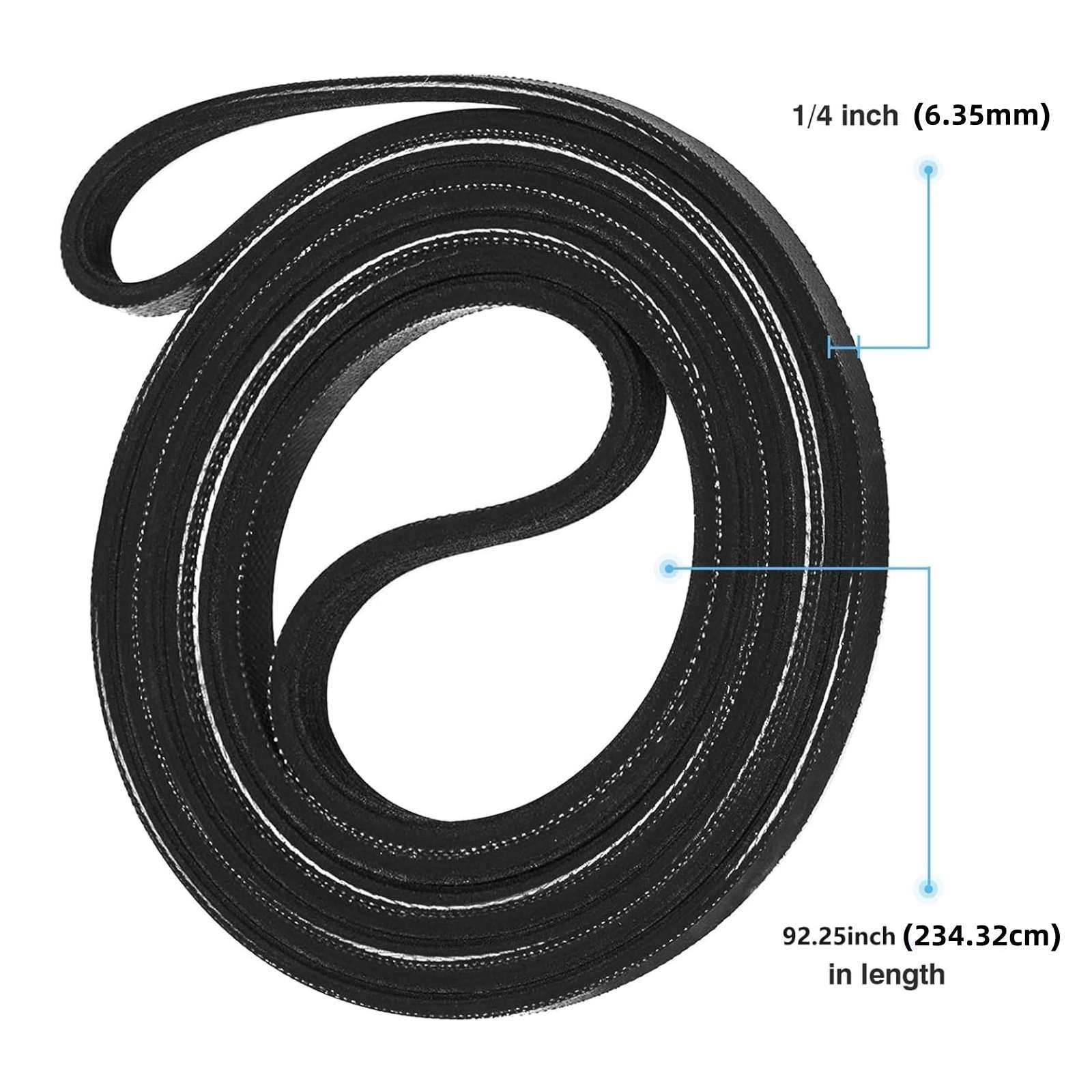 6Pcs Universal Dryer Drum Belt Replacement for Major Brands Easy Install, Long-Lasting