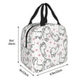 thumbnail image 2 of KLL Alpacas and Hearts Print Insulated Lunch Bag Women, Reusable Cute Tote Lunch Box for Adult & Men, Leakproof Cooler Lunch Bags for Work Office Travel Picnic, 2 of 5