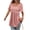 Leather Powder, variant on Womens Solid Color Short Sleeve Square Neck Button Front Loose Fit T Shirt Top Casual Summer Wear