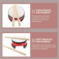thumbnail image 3 of KEINXS Children‘s Bass Drum Orff Percussion Instrument Musical Simple Toys Childs Set Red, 3 of 6