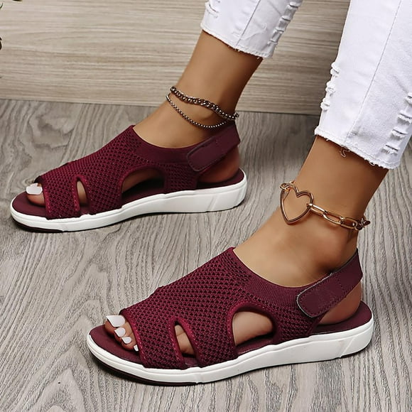 Sandals Women Mesh Breathable Slipper Dressy Summer Open Toe Sandals Comfortable Arch Support Sandal for Beach Travel