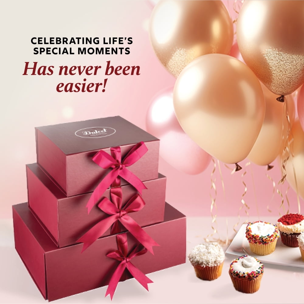 Dulcet Gift Baskets Chocolate Birthday Celebration Collection Gift Box with Unique Chocolate Rich Bakery Goods