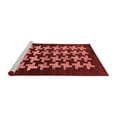 thumbnail image 2 of Ahgly Company Machine Washable Indoor Square Abstract Red Modern Area Rugs, 4' Square, 2 of 4