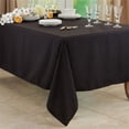 thumbnail image 1 of Saro Lifestyle Casual Design Everyday Tablecloth 65 x 120 in. Black Solid Color Cotton Tablecloth, 1 of 3