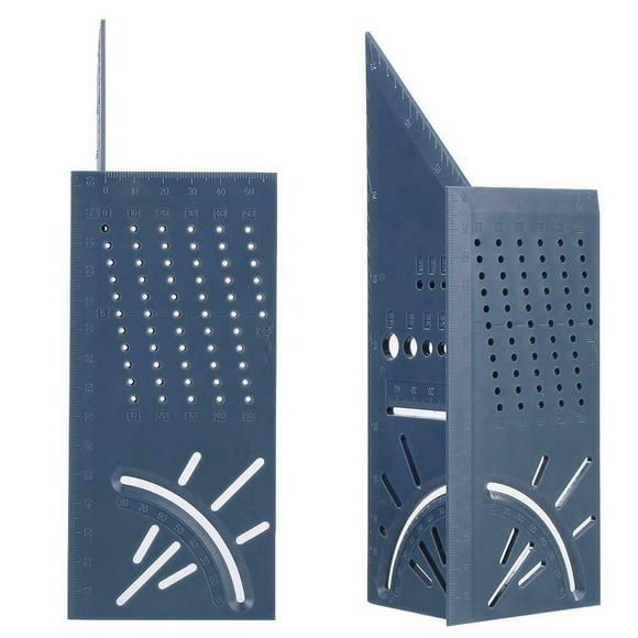 EZONEDEAL 3D Mitre Angle Measuring Tool Woodworking Square Size Measure Ruler