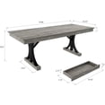 thumbnail image 2 of 71-Inch Wooden Kitchen Table with Two Drawers, Large Dining Table for 6-8 w/Large Tabletop & Sturdy Frame, Rectangular Dining Table with Double Pedestal, for Kitchen, Dinner, 2 of 6