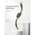 thumbnail image 2 of Recoppa Compatible with Apple Watch Bands 38mm 40mm, Non-Fade Slim Genuine Patent Leather Wristband for Women Apple iWatch Series SE/7//6/5/4/3/2/1, Classic Leopard", 2 of 8