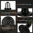 thumbnail image 3 of 2pcs 100W Ceramic Heat Emitter, Infrared Heat Emitter Bulbs Lamps, No Harm No Light, Ceramic Hot Lamps for Reptile, Pet Coop Heater, Lizard, Turtle, Snake, Aquarium, Black, 3 of 8