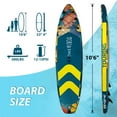 thumbnail image 7 of Trilenars InflatableVertical Paddle Board, Extra Wide 11’x33x6 Paddle Board with Backpack, Waterproof Bag, Repair Kit, Adjustable Paddle Board, Leather and Hand Pump for Youth & Adults, 7 of 7