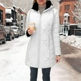 thumbnail image 5 of YOIAVAIOY Long Puffer Coat Women Hooded Winter Quilted Jackets Thicken Warm Down Jacket Windproof Waterproof Parka Outerwear White M, 5 of 8