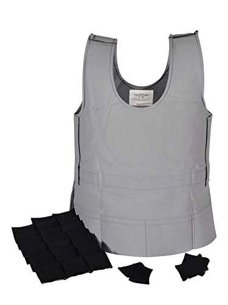 Abilitations Weighted Vest, Gray, X-Large, 8 Pounds