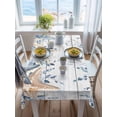 thumbnail image 3 of Blue Eucalyptus Coastal Rectangle Tablecloth, Beach Starfish Shell Nautical Retro Waterproof & StainResistant Tablecloth, Washable Oil-proof Table Cover for Dining/Party/Wedding/Buffet 60x84 In, 3 of 9