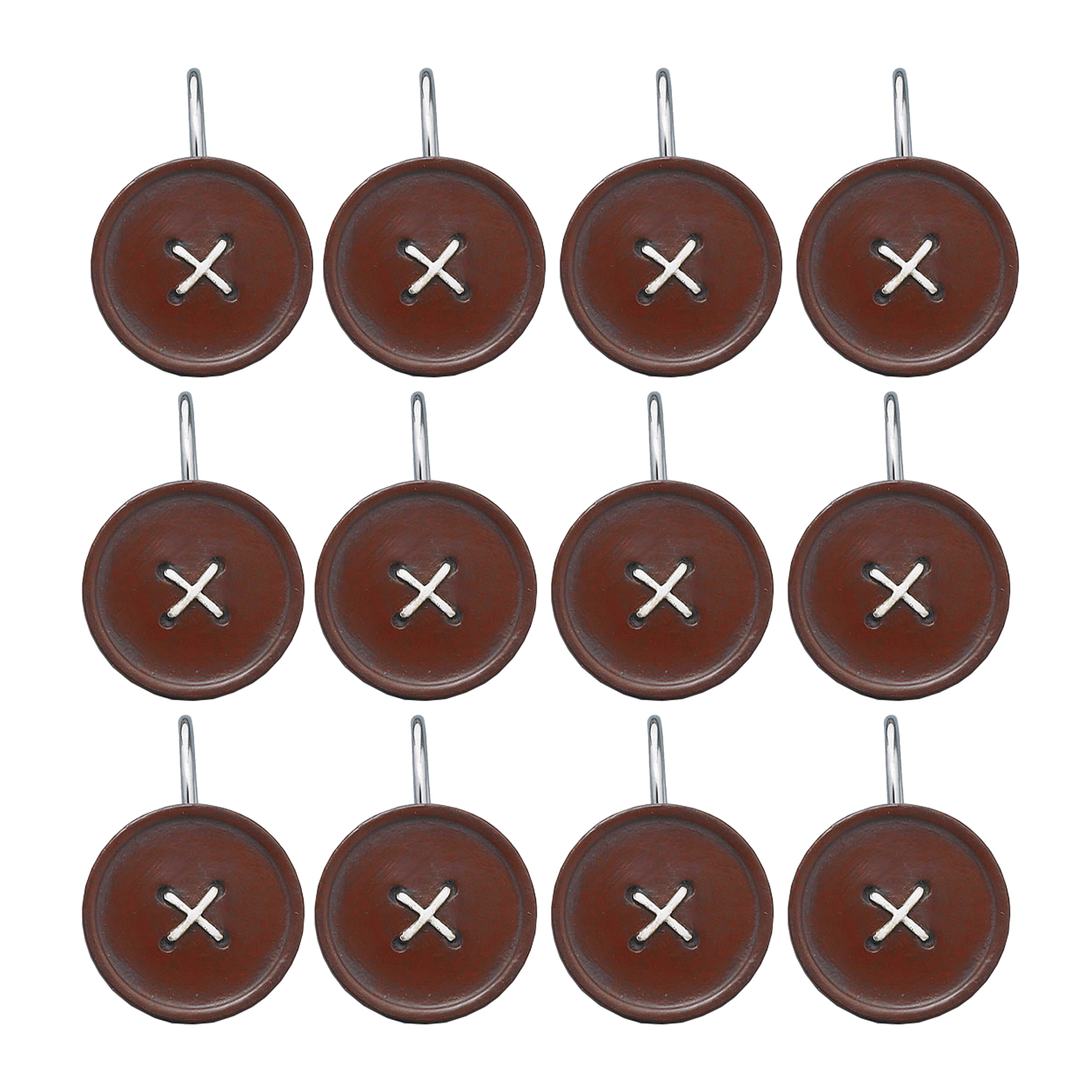 Park Designs Red Button Shower Curtain Hook Set Of 12