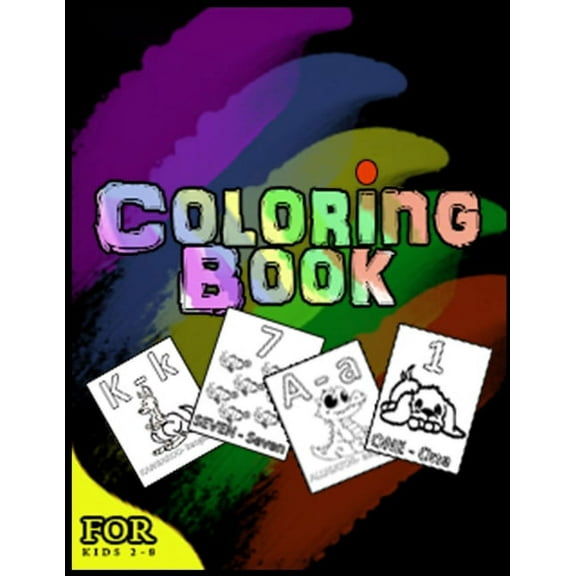coloring book: 2 in 1 education and activity for Boys, Girls, Fun, ... book for kids ages 2-8 (Paperback)