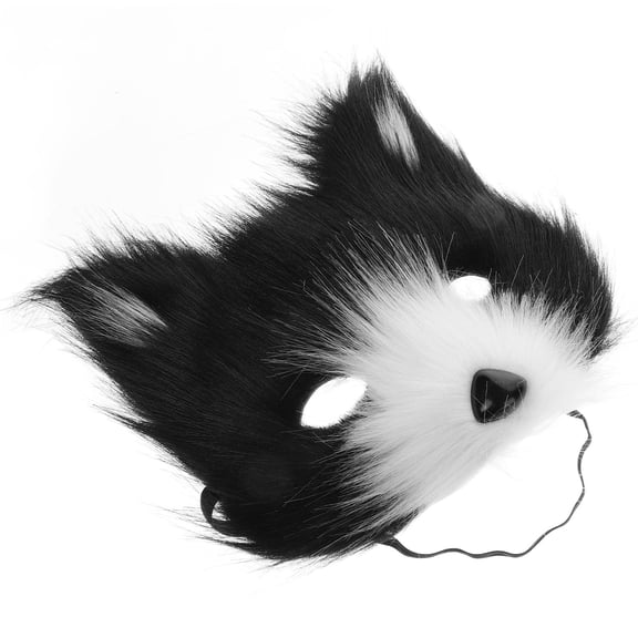 OULII Furry Fox Mask for Party Unique Design Soft and Comfortable Half Face Animal Mask Assorted Color