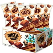 K-Munchies Orion Turtle Chips GP27- 5 Packs of 80-gram Churro Flavor Korean Chips - Sweet, Crispy Korean Snacks with Hint of Cinnamon - Bite-Sized, On-The-Go Korean Corn Snack Chips