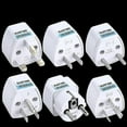 thumbnail image 2 of Universal Travel Adapter Portable Plug Converter Power Socket Eu Us Au Uk 1/5pcs, 2 of 3