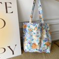 thumbnail image 1 of Bolso de mano de gran capacidad con diseño de flores rotas, bolso de hombro de lona, bolso de compras portátil para estudiantes femeninas, 1 of 6
