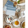 thumbnail image 4 of Blue Ombre Stripe Kitchen Dish Towels for Drying Dishes Set of 3, Farmhouse Striped Gradient Waffle Weave Microfiber Hand Tea Bathroom Towels Quick Dry & Absorbent Towel 15.7x23.6, 4 of 7