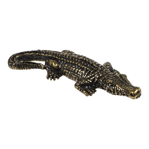 OATIPHO Brass Alligator Ornament Desktop Sculpture Home Office Decorative Figurine