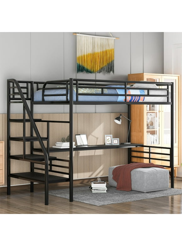 Loft Beds With Desks In Loft Beds Walmart Com