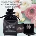 thumbnail image 7 of Nana Double Square Dancing Stone Pendant Silver & CZ W/0.8mm 22" Adjustable Box Chain-Rose Gold Flashed, 7 of 7
