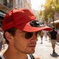 thumbnail image 4 of Oioii 3-Speed Adjustable Sun Hat With Built-In Fan, USB Rechargeable And Portable, Perfect For Students, Camping, Hiking And Outdoor Activities,Red, 4 of 6