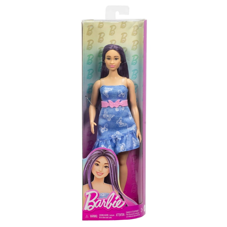 barbie fashionistas purple dress Barbie Fashionista Doll with 3 Nighttime Fashions By Mattel main image 1