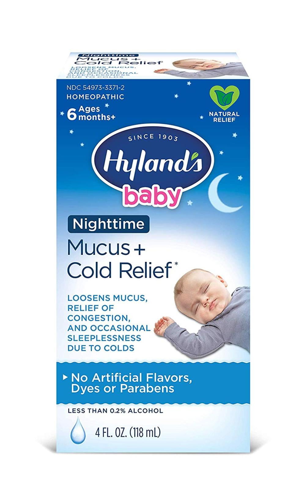 Hyland's Baby Mucus and Cold Relief, Nighttime, Loosens Mucus, Relief