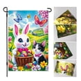 thumbnail image 7 of AZXY Happy Easter Garden Flag 12x18 Inch, Cute Bunny and Cat with Easter Eggs Floral Butterfly Print Outdoor Yard Flag for Front Yard Porch Spring Holiday Decorations, 7 of 7