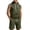 002Army Green, variant on Hogleaql Men's Linen Shirt Shorts Outfits Cotton Short Sleeve Dressy Shirts with Hoodies & Casual Shorts Loose Fit Outfits Cozy Matching Sets with Pockets Army Green 2XL