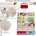 thumbnail image 5 of Topbuy Beige Book Rack Kids Toys Organizer Shelves With 4 Sling Bookshelf And 2 Boxes, 5 of 10