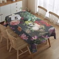 thumbnail image 2 of Pioneer Flower Floral Print Pattern Rectangle Tablecloth 60"x84",Waterproof Polyester Rectangle Table Cloth, Wipeable Spillproof Polyester Tablecloth for Dining, Camping, Indoor and Outdoor, 2 of 5