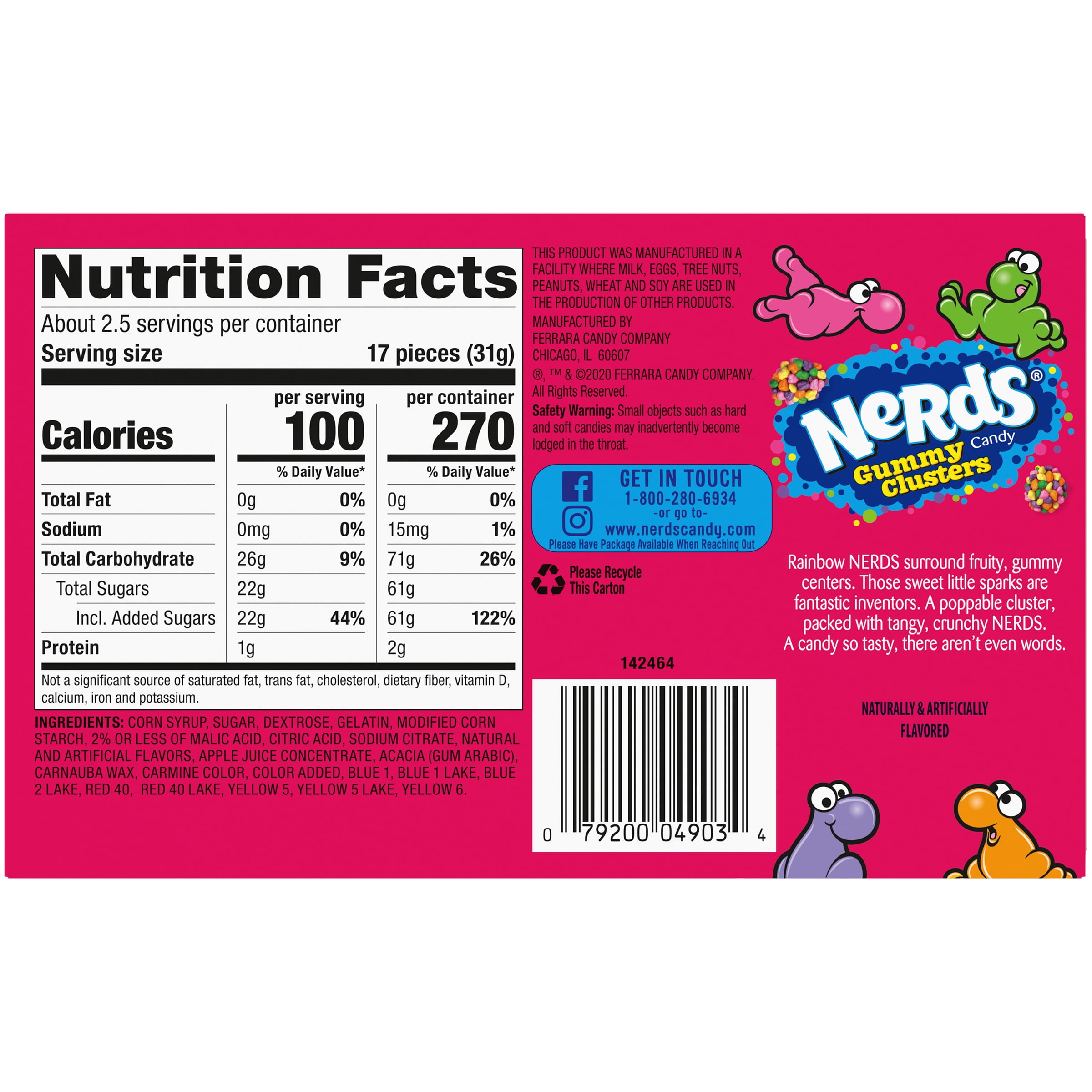 Nerds Gummy Clusters Candy, 12 pk./3 oz.