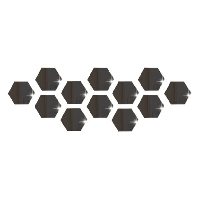 WIFKLSIIPG Hexagon Acrylic DIY Wall Sticker 3D Stereo Home Decor with Adhesive