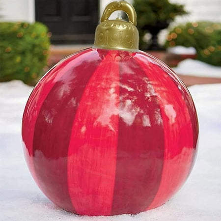 Jessboyy Huge Christmas Pvc Ball Blow Up Yard Inflatable, With Pump 23.6&Quot;